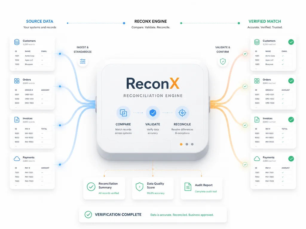 ReconX source-vs-target reconciliation