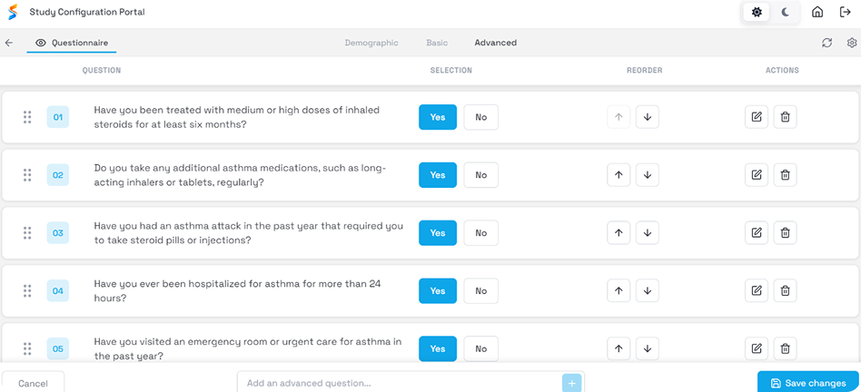 RxIQ clinical-trials protocol-matching dashboard